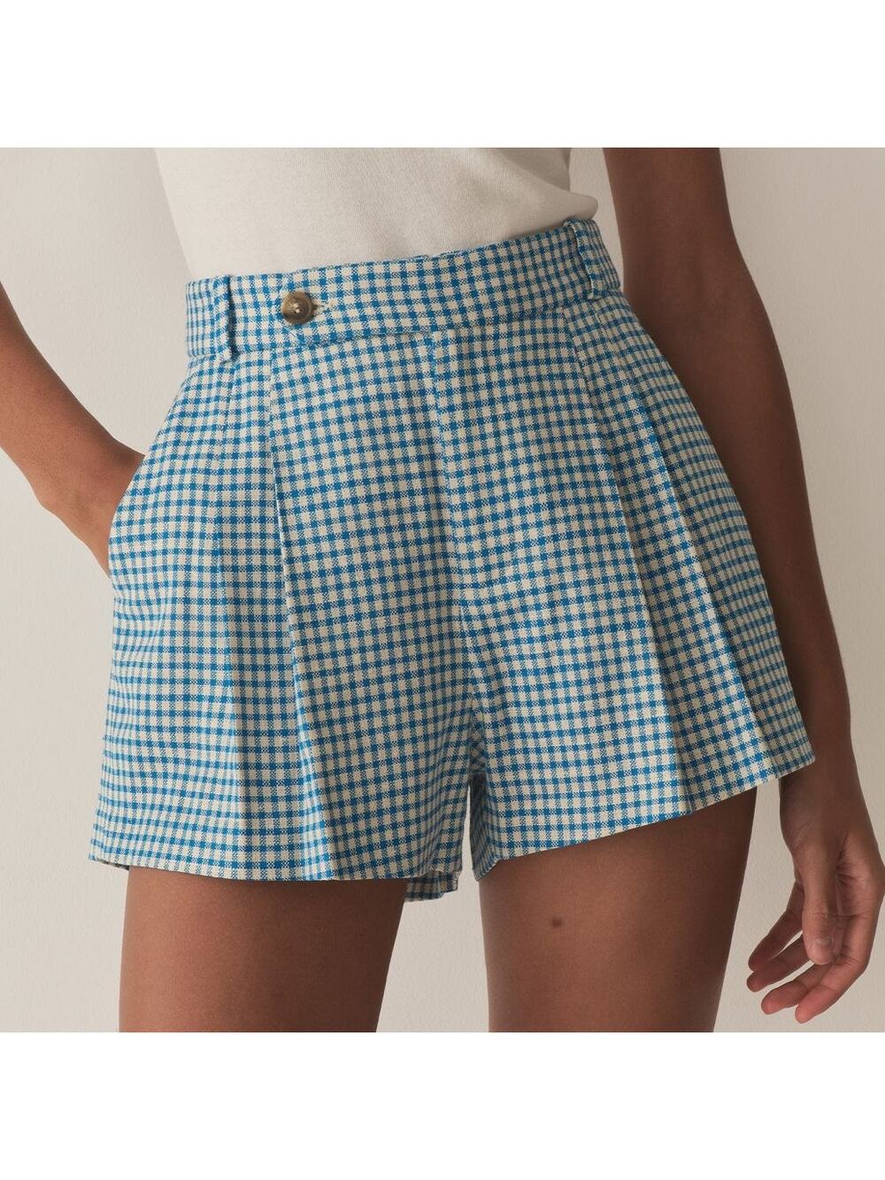 DOEN Kingsley Short Southampton Gingham Blue Plaid Shorts Size 6
